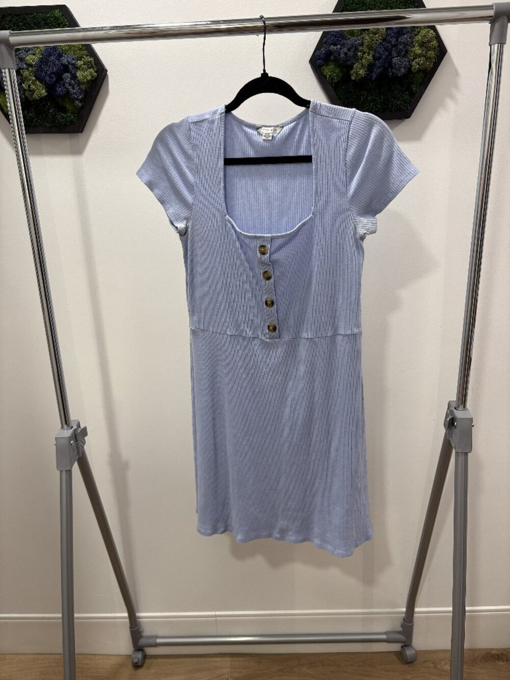 Blue Ribbed Sundress